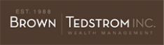 A logo for Brown Tedstrom wealth management.